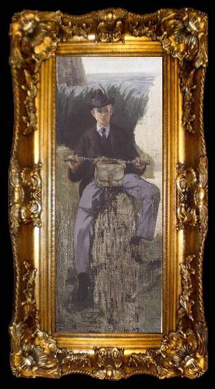 framed  Edouard Manet Le Velocipede (mk40), ta009-2